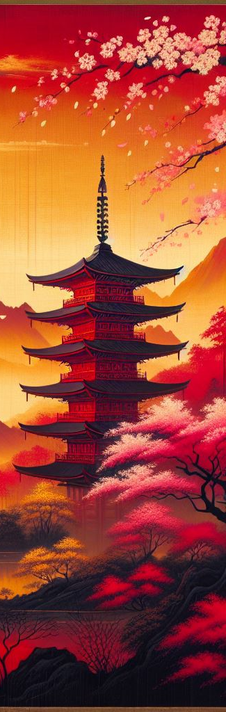 Bandeau droit tableau japonais